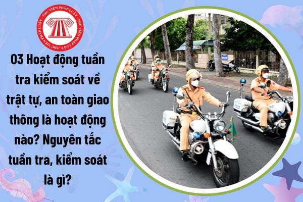 03 Hoạt động tuần tra, kiểm soát về trật tự, an toàn giao thông là hoạt động nào? Nguyên tắc tuần tra, kiểm soát là gì?