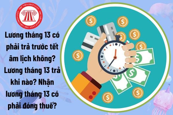 Lương tháng 13 có phải trả trước tết âm lịch không? Lương tháng 13 trả khi nào? Nhận lương tháng 13 có phải đóng thuế?