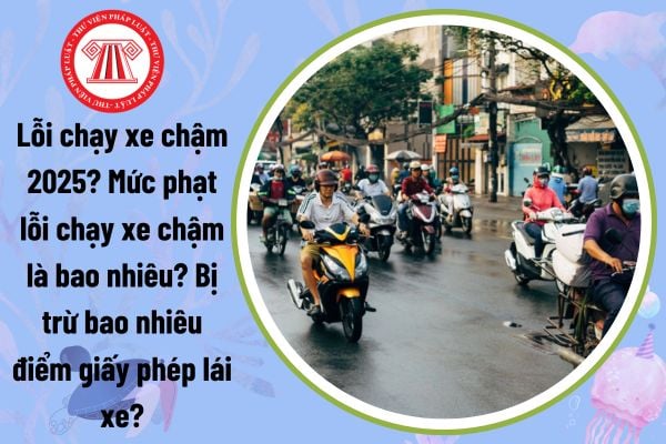 Lỗi chạy xe chậm 2025? Mức phạt lỗi chạy xe chậm là bao nhiêu? Bị trừ bao nhiêu điểm bằng lái?