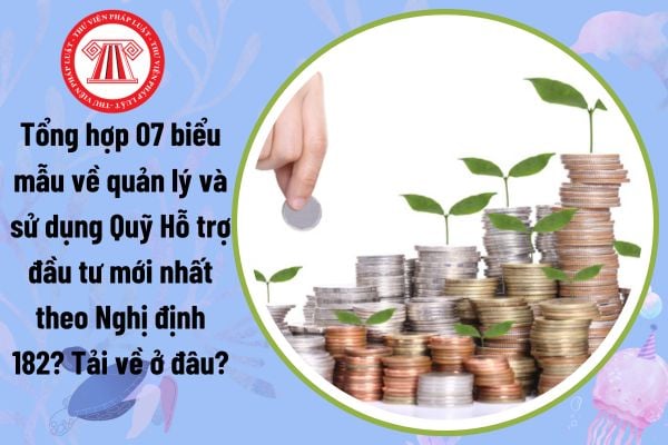 Tổng hợp 07 biểu mẫu về quản lý và sử dụng Quỹ Hỗ trợ đầu tư mới nhất theo Nghị định 182? Tải về ở đâu?