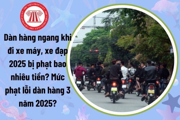 Dàn hàng ngang khi đi xe máy, xe đạp 2025 bị phạt bao nhiêu tiền? Mức phạt lỗi dàn hàng 3 năm 2025?