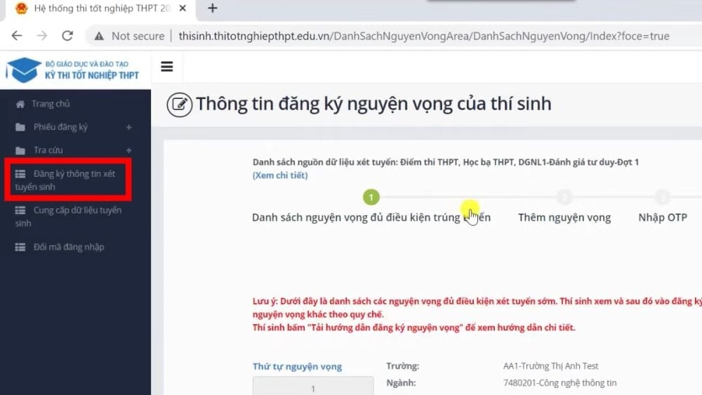 Cách đăng ký nguyện vọng đại học 2025 cho thí sinh tự do? Hạn chót đăng ký nguyện vọng là ngày nào?
