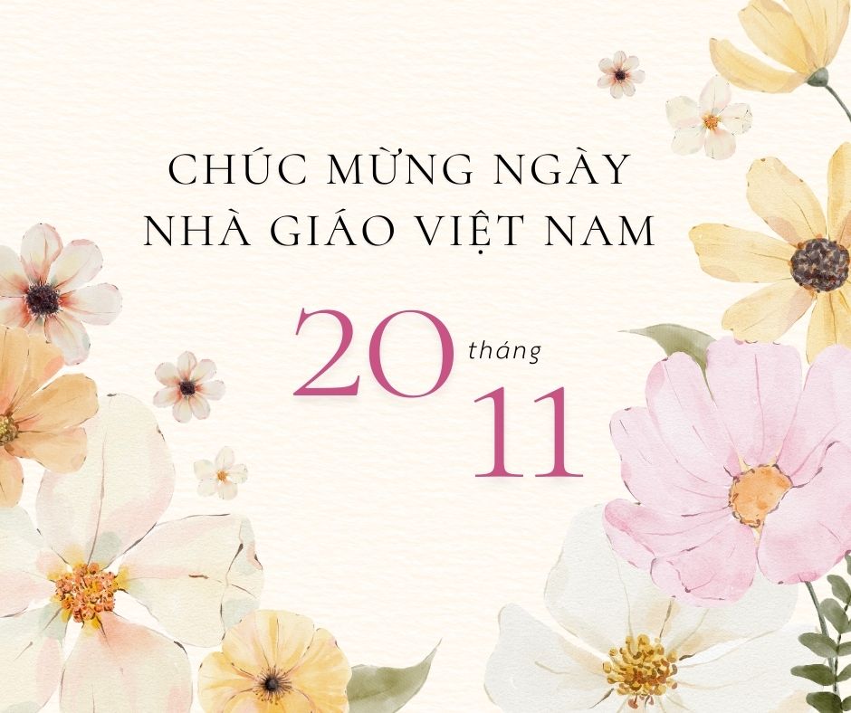 Mẫu banner chào mừng ngày 20 11 Ngày Nhà giáo Việt Nam