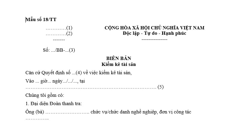 Mẫu Biên bản kiểm kê tài sản trong thanh tra theo Thông tư 08 mới nhất? Tải về biên bản kiểm kê tài sản?