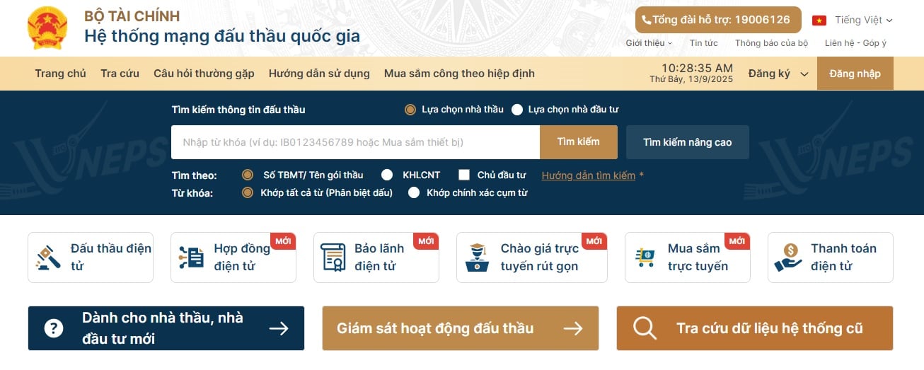 Hướng dẫn thay đổi thông tin nhà thầu khi đấu thầu qua mạng trên muasamcong.mpi.gov.vn như thế nào?
