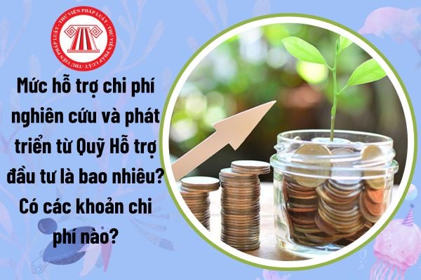 Mức hỗ trợ chi phí nghiên cứu và phát triển từ Quỹ Hỗ trợ đầu tư là bao nhiêu? Có các khoản chi phí nào?