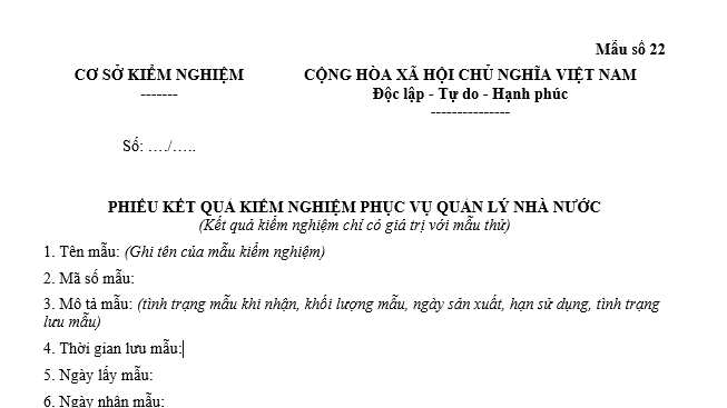 Mẫu Biên bản thẩm định thực phẩm theo Nghị định 46?