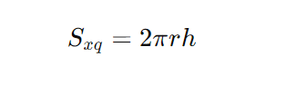 Công thức tính diện tích xung quanh Hình trụ