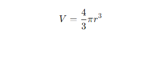 Công thức tính thể tích hình cầu