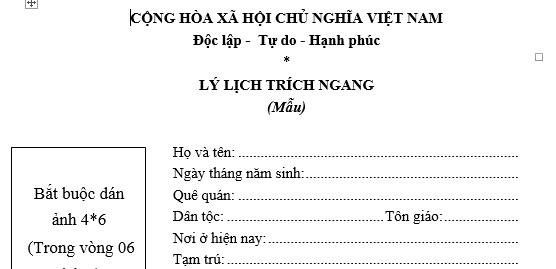 Mẫu lý lịch trích ngang để xét học lớp Bồi dưỡng nhận thức về Đảng mới nhất? Giới thiệu người vào Đảng thực hiện thế nào?