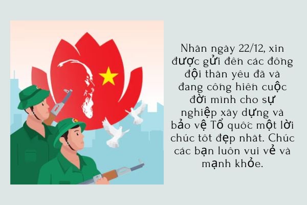 Mẫu thiệp tặng chú bộ đội nhân ngày 22 12?