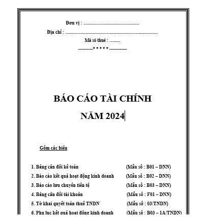 Tải mẫu bìa báo cáo tài chính File Word mới nhất là mẫu nào? Cách tạo mẫu bìa báo cáo tài chính đẹp?