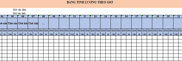 Mẫu bảng tính lương theo giờ bản Excel mới nhất là mẫu nào? Trả lương theo giờ qua hình thức gì?