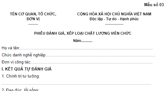 Hướng dẫn đánh giá xếp loại CBCCVC chuyển công tác sau sáp nhập tỉnh, xã
