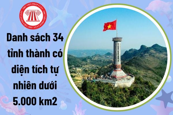 Danh sách 34 tỉnh thành có diện tích tự nhiên dưới 5.000 km2 theo Nghị quyết 1211? Tiêu chuẩn phân loại diện tích đất cấp tỉnh?