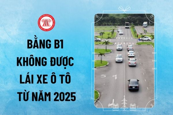 Bằng B1 không được lái xe ô tô nếu được cấp mới từ ngày 1/1/2025 thì được lái những xe gì?