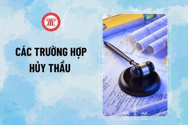 Các trường hợp hủy thầu 2025? Hủy thầu đối với lựa chọn nhà thầu và lựa chọn nhà đầu tư trong trường hợp nào?