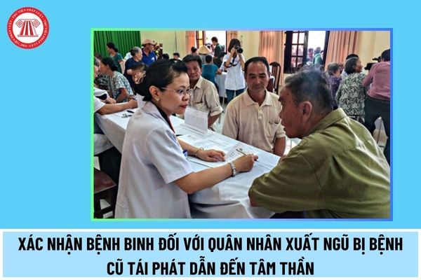 Hồ sơ xác nhận bệnh binh đối với quân nhân xuất ngũ bị bệnh cũ tái phát dẫn đến tâm thần năm 2024 gồm những nội dung gì?