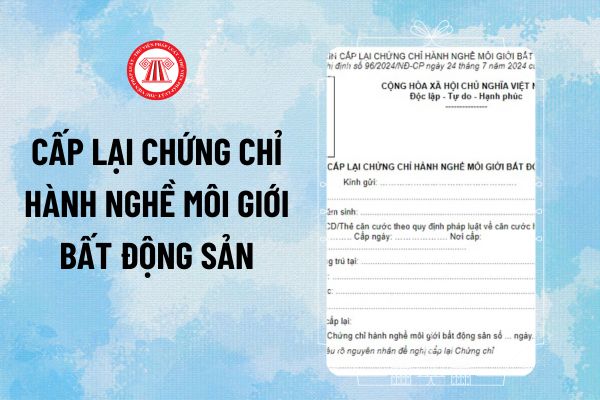 Mẫu đơn xin cấp lại chứng chỉ hành nghề môi giới bất động sản theo Nghị định 96/2024/NĐ-CP thế nào?