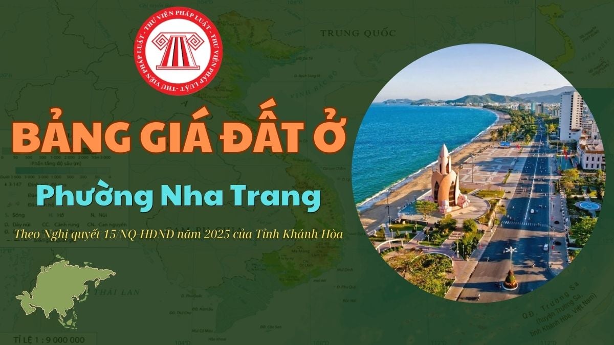 Bảng giá đất ở Phường Nha Trang Tỉnh Khánh Hòa 2026
