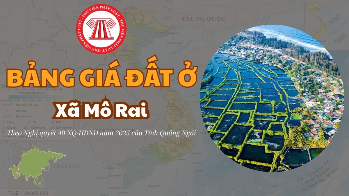 Mo Rai Bảng giá đất ở Xã Mô Rai Tỉnh Quảng Ngãi 2026 mới nhất? Tải về file PDF ...