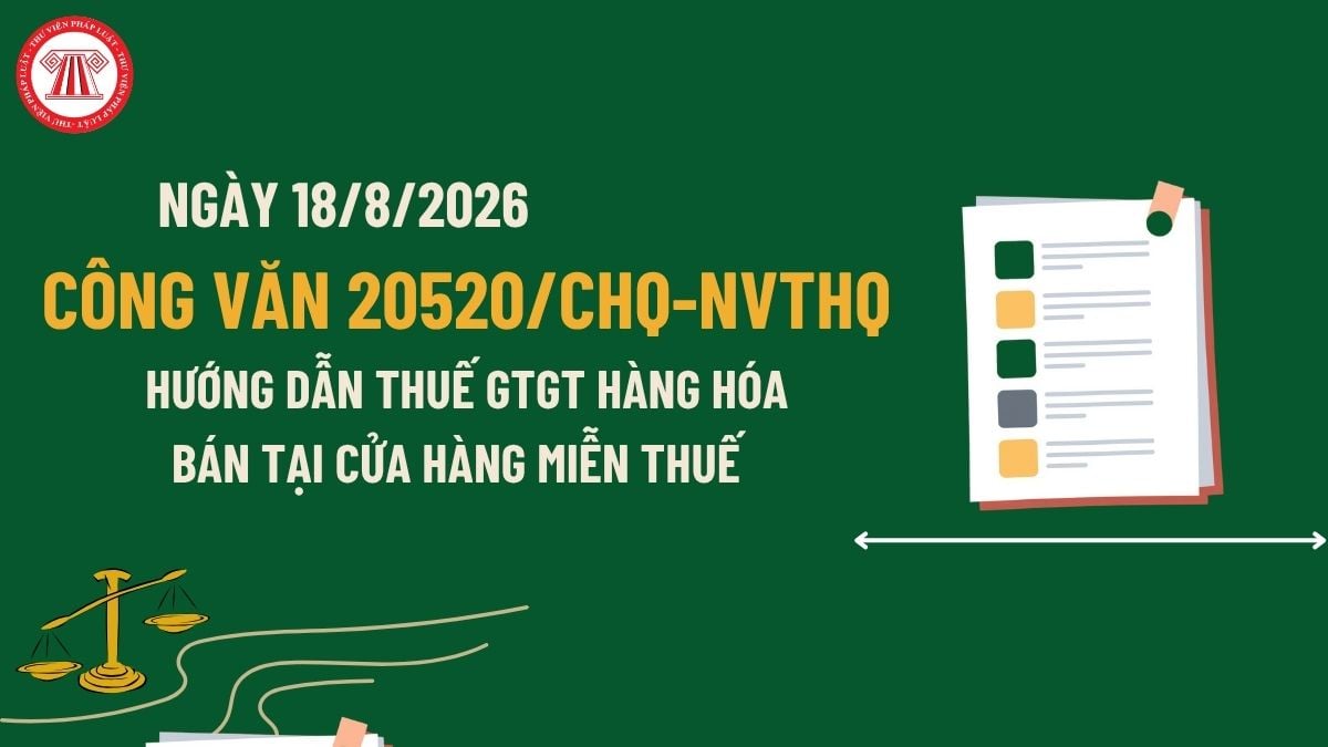 Hướng dẫn thuế GTGT hàng hóa bán tại cửa hàng miễn thuế theo Công văn 20520/CHQ-NVTHQ ra sao?
