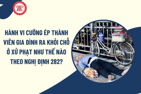 Hành vi cưỡng ép thành viên gia đình ra khỏi chỗ ở xử phạt như thế nào theo Nghị định 282?