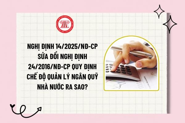 Nghị định 14/2025/NĐ-CP sửa đổi Nghị định 24/2016/NĐ-CP quy định chế độ quản lý ngân quỹ Nhà nước ra sao?