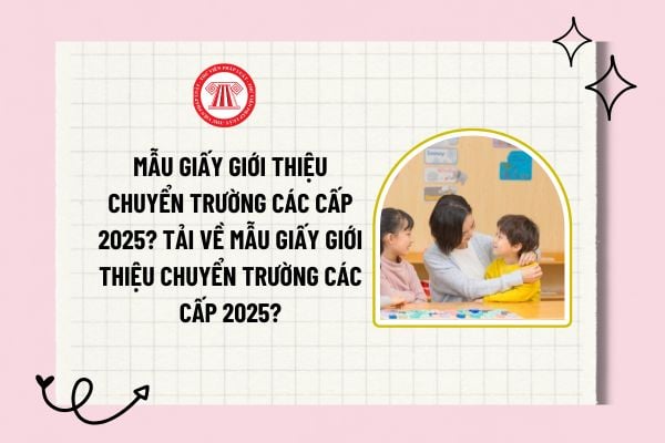 Mẫu giấy giới thiệu chuyển trường các cấp 2025? Tải về mẫu giấy giới thiệu chuyển trường các cấp 2025?