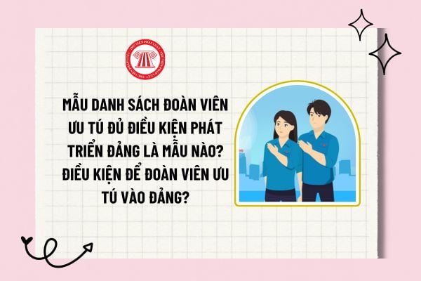 Mẫu danh sách đoàn viên ưu tú đủ điều kiện phát triển Đảng là mẫu nào? Điều kiện để Đoàn viên ưu tú vào Đảng?