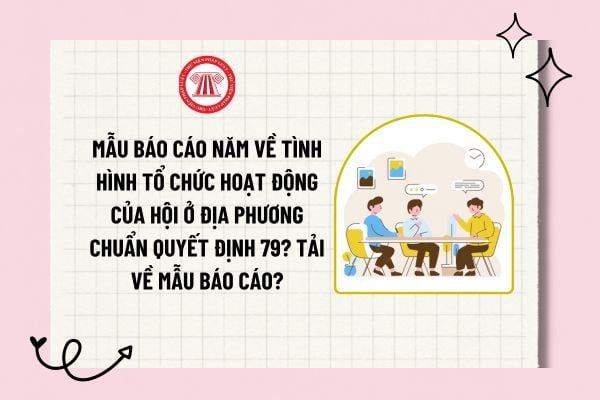 Mẫu báo cáo năm về tình hình tổ chức hoạt động của hội ở địa phương chuẩn Quyết định 79? Tải về mẫu báo cáo?