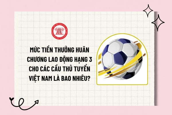 Mức tiền thưởng Huân chương Lao động hạng 3 cho các cầu thủ tuyển Việt Nam là bao nhiêu? Tiêu chuẩn xét tặng Huân chương?