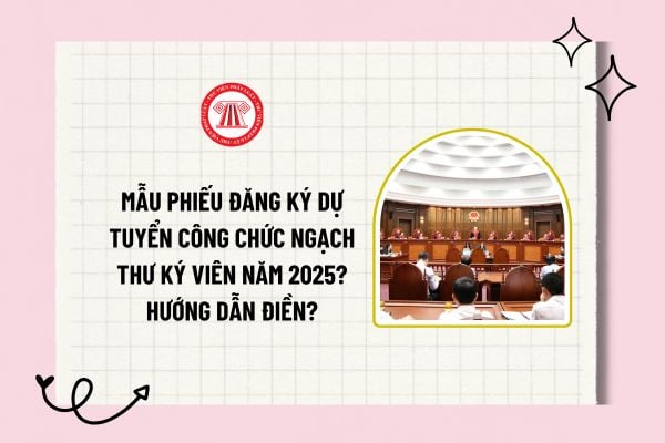 Mẫu phiếu đăng ký dự tuyển công chức ngạch Thư ký viên năm 2025? Hướng dẫn cách điền phiếu đăng ký dự tuyển công chức?