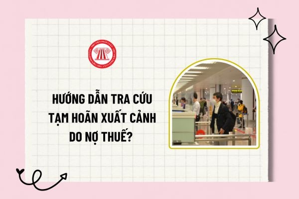 Hướng dẫn tra cứu tạm cấm xuất cảnh do nợ thuế? Cách tra cứu tạm cấm xuất cảnh? Kiểm tra tình trạng xuất cảnh?