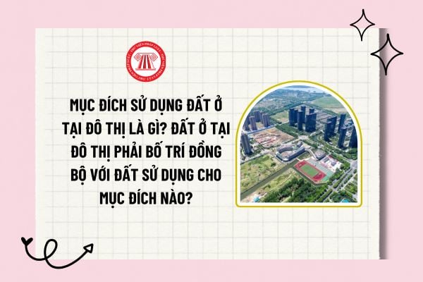 Mục đích sử dụng đất ở tại đô thị là gì? Đất ở tại đô thị phải bố trí đồng bộ với đất sử dụng cho mục đích nào?