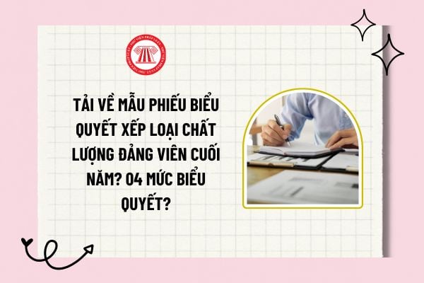 Tải về mẫu phiếu biểu quyết xếp loại chất lượng đảng viên cuối năm? 04 mức biểu quyết xếp loại chất lượng đảng viên cuối năm?