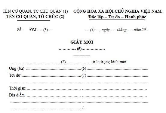 Mẫu giấy mời hội nghị tổng kết hiện nay là mẫu nào? Tải về file word mẫu giấy mời hội nghị tổng kết?