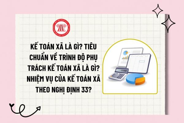 Kế toán xã là gì? Tiêu chuẩn về trình độ phụ trách kế toán xã là gì? Nhiệm vụ của kế toán xã theo Nghị định 33?