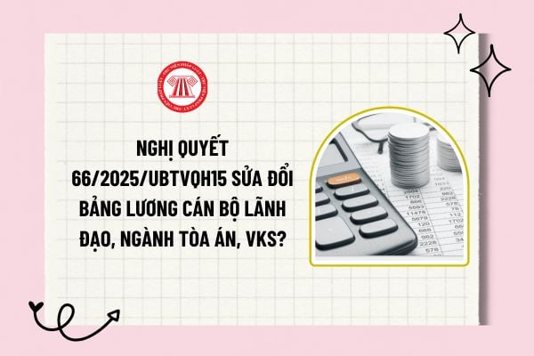 Nghị quyết 66/2025/UBTVQH15 sửa đổi bảng lương cán bộ lãnh đạo, ngành Tòa án, VKS thế nào?