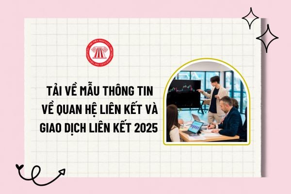 Tải về Mẫu thông tin về quan hệ liên kết và giao dịch liên kết 2025 theo Nghị định 20/2025/NĐ-CP?