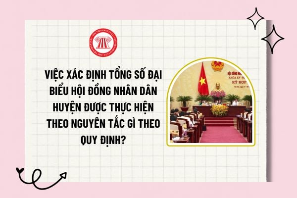 Việc xác định tổng số đại biểu Hội đồng nhân dân huyện được thực hiện theo nguyên tắc gì theo quy định?