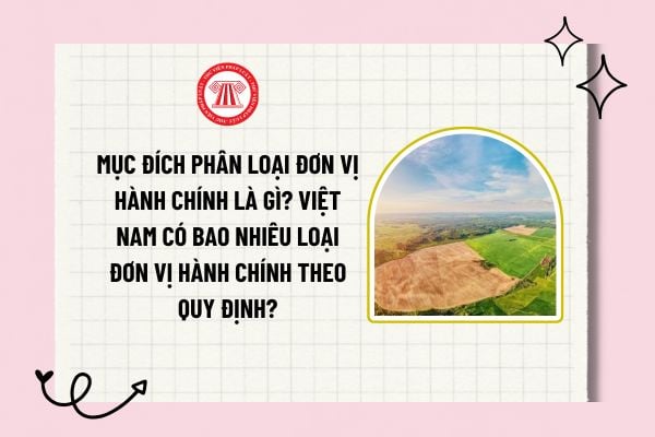 Mục đích phân loại đơn vị hành chính là gì? Việt Nam có bao nhiêu đơn vị hành chính theo quy định?