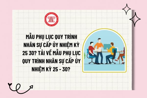 Mẫu phụ lục quy trình nhân sự cấp ủy nhiệm kỳ 25 30? Tải về Mẫu phụ lục quy trình nhân sự cấp ủy nhiệm kỳ 25 - 30? 