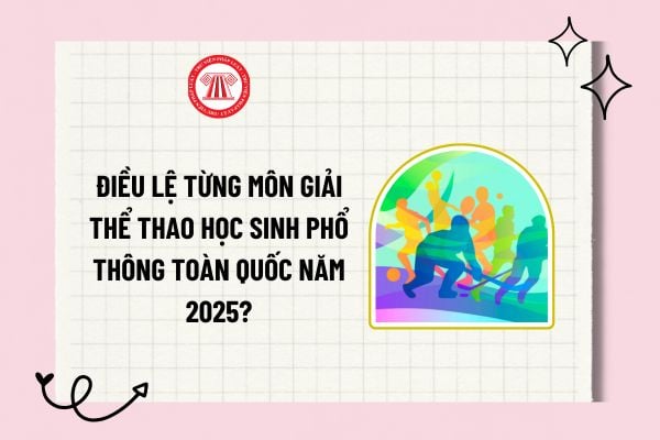 Điều lệ từng môn Giải thể thao học sinh phổ thông toàn quốc năm 2025? Chi tiết Điều lệ từng môn?