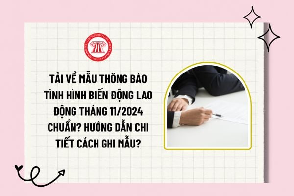 Tải về mẫu thông báo tình hình biến động lao động tháng 11 chuẩn? Hướng dẫn chi tiết cách ghi mẫu?