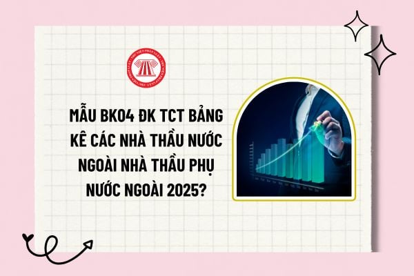 Mẫu BK04 ĐK TCT Bảng kê các nhà thầu nước ngoài nhà thầu phụ nước ngoài 2025 theo Thông tư 86 2024?