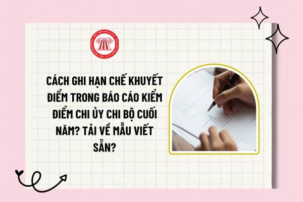 Cách ghi hạn chế khuyết điểm trong Báo cáo kiểm điểm Chi ủy Chi bộ cuối năm? Tải về mẫu viết sẵn?