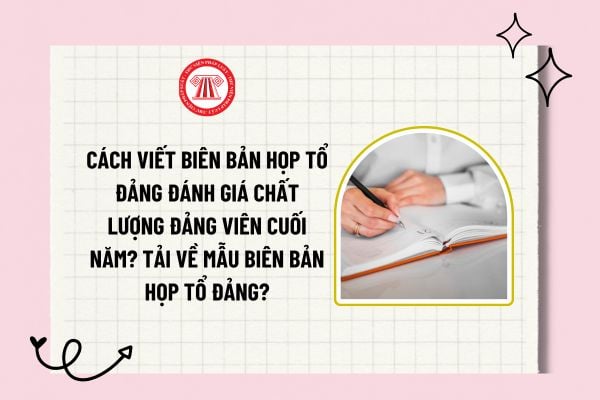 Cách viết Biên bản họp tổ đảng đánh giá chất lượng Đảng viên cuối năm? Tải về mẫu biên bản họp tổ đảng? 