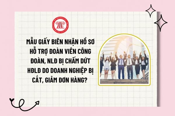 Mẫu giấy biên nhận hồ sơ hỗ trợ đoàn viên công đoàn, NLĐ bị giảm thời gian làm việc, chấm dứt HĐLĐ do doanh nghiệp bị cắt, giảm đơn hàng? 