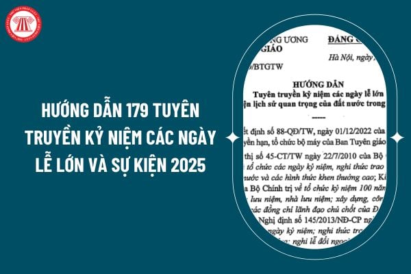 Hướng dẫn 179 tuyên truyền kỷ niệm các ngày lễ lớn và sự kiện 2025 thế nào? Tải về Hướng dẫn 179 ở đâu? (Hình từ internet)